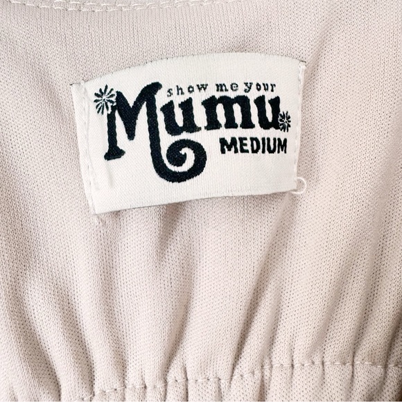 Show Me Your Mumu Formal Maxi Dress Medium Beige Bridesmaid Elegant Classic Gala - Picture 3 of 11